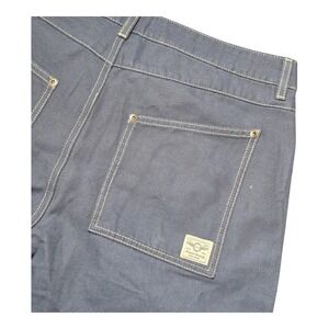 P&Co Men's UK 32 Short Albion Carpenter Pants Blue Utility Workwear Denim